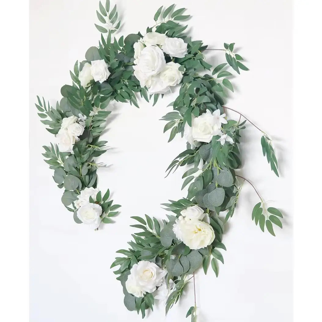 Long Eucalyptus Garland Wedding Table Centerpiece