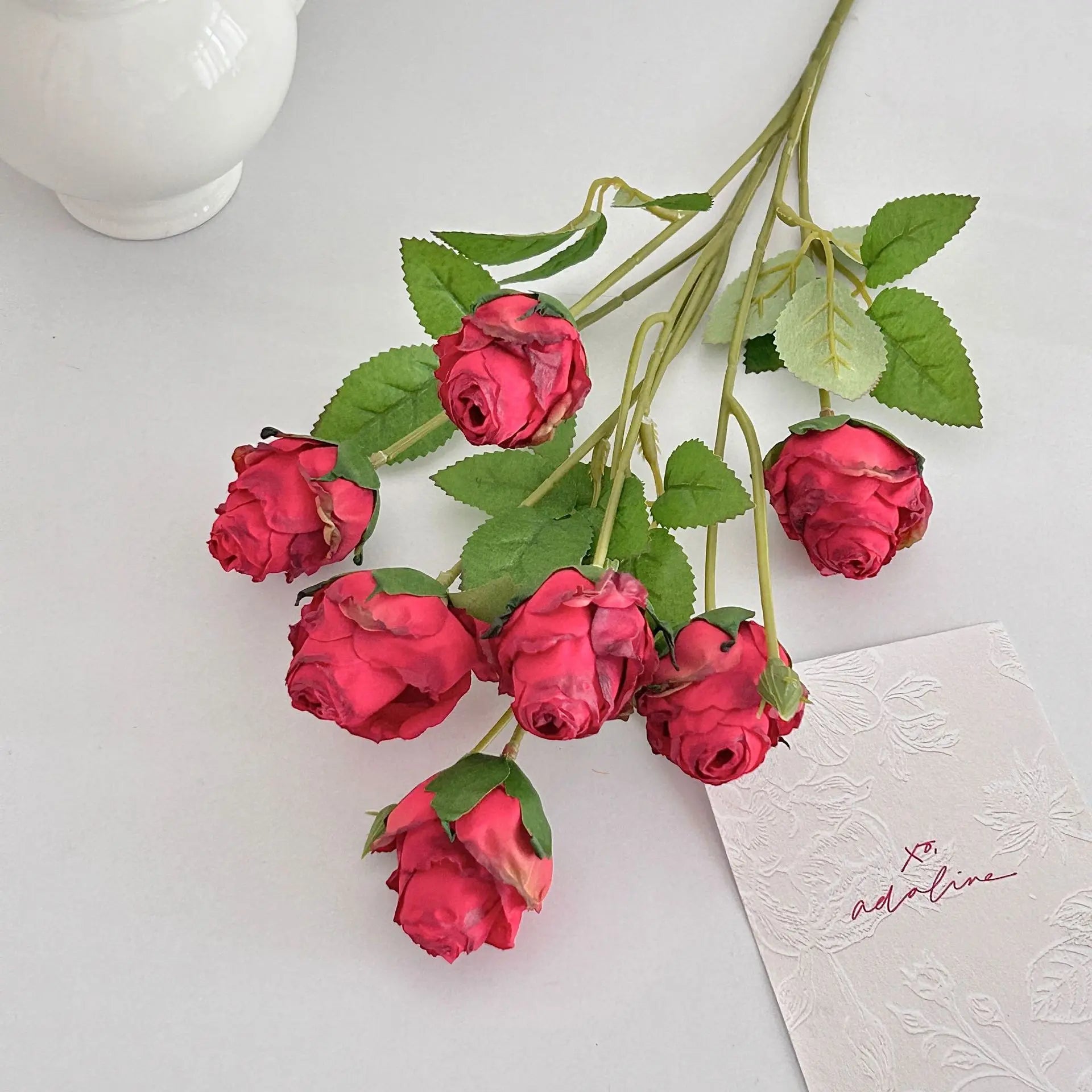 Vintage Silk Rose Wedding Bouquet