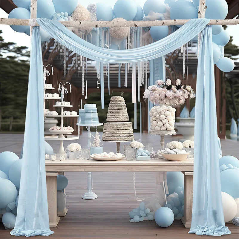 Sheer Chiffon Wedding Arch Draping Backdrop Fabric