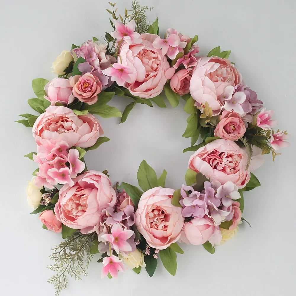 Peony Floral Door Wreath