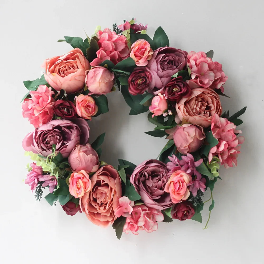 Peony Floral Door Wreath