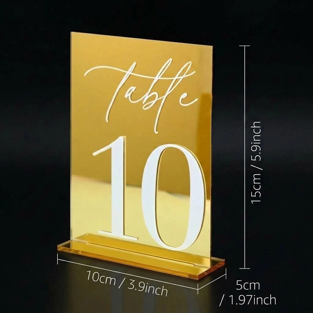 Gold Acrylic Table Numbers