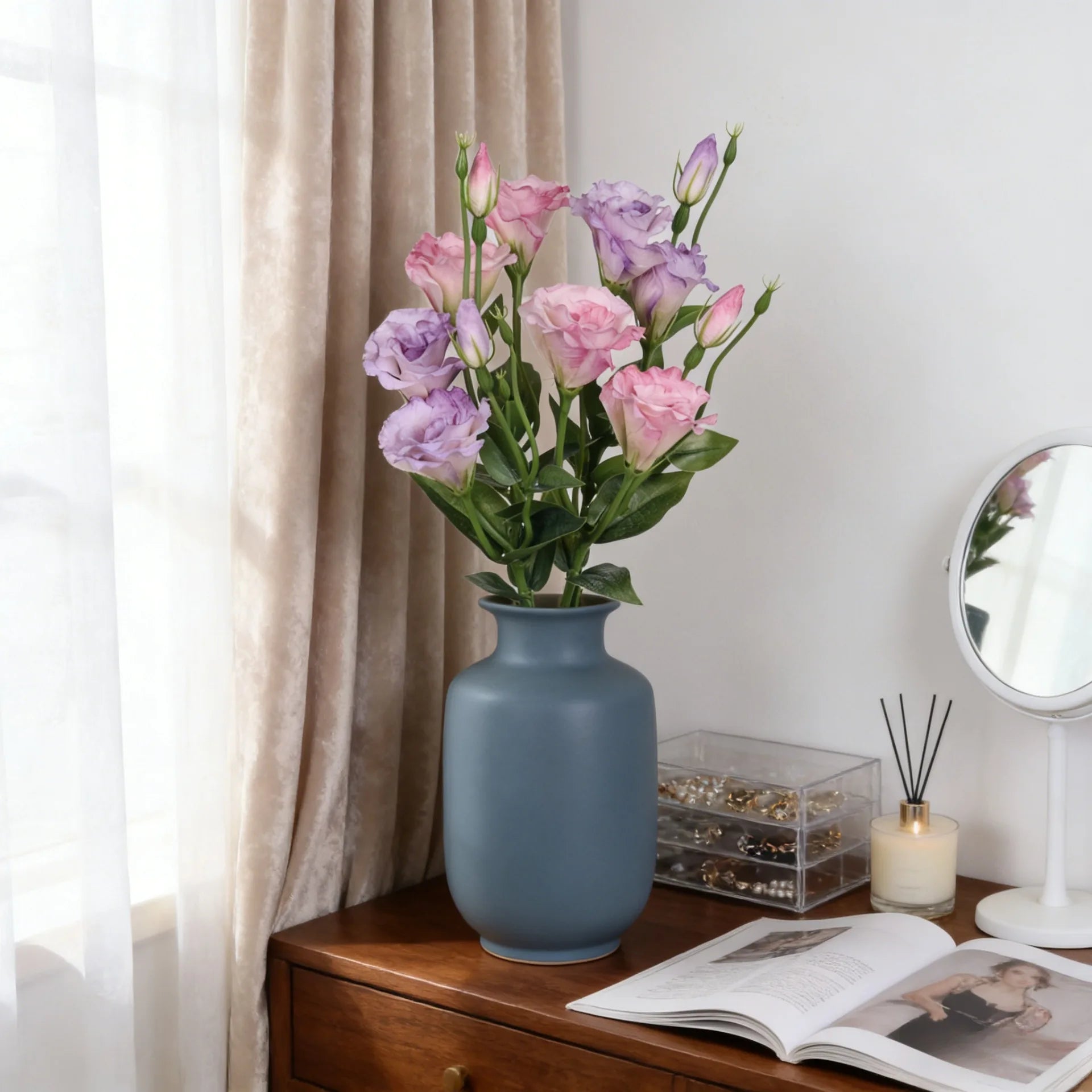 Lisianthus Silk Flower Decor Stem