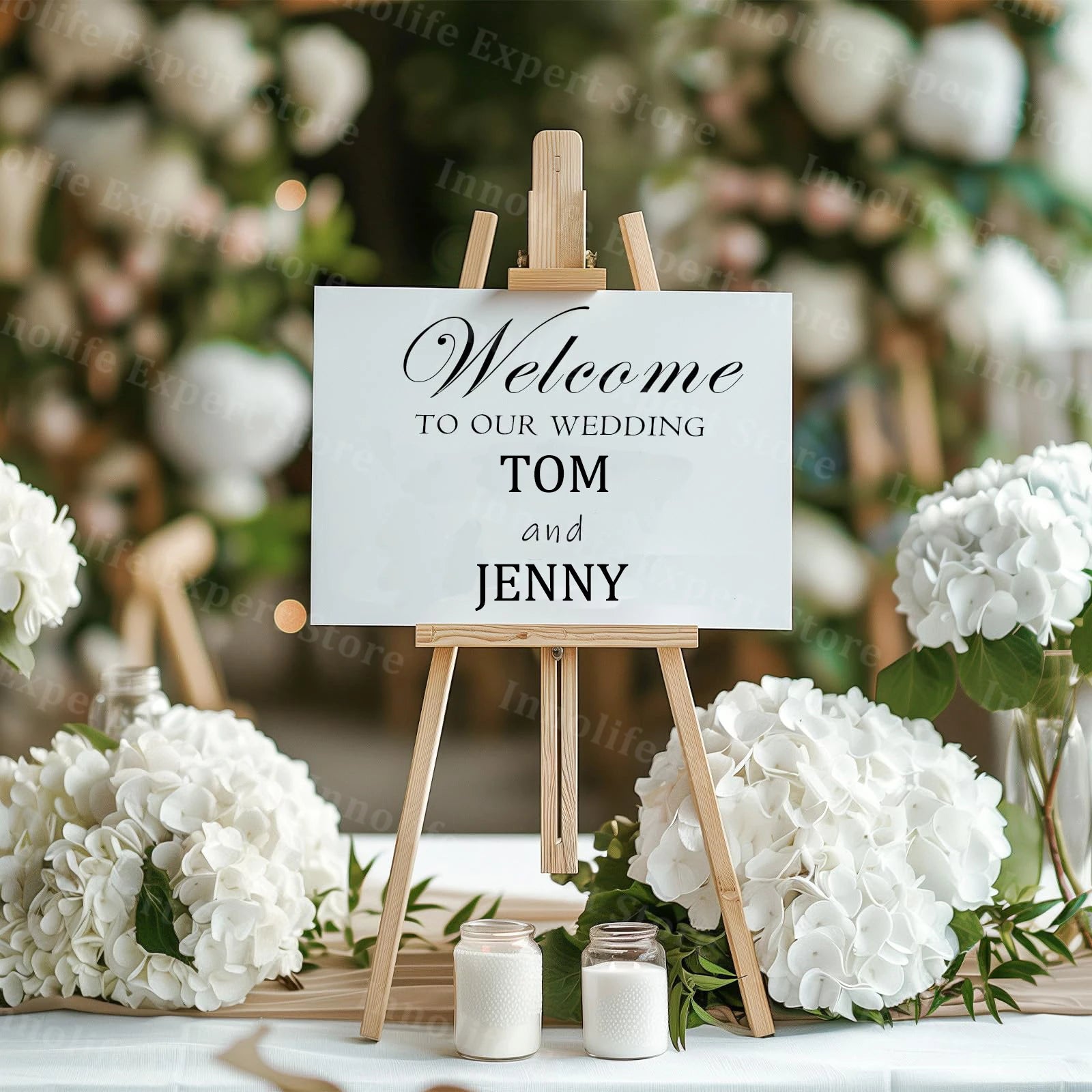 Blue Real Touch Hydrangea Flowers