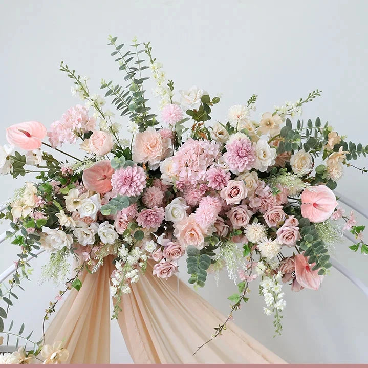 Vintage Pink Floral Arrangement for Wedding and Home Décor