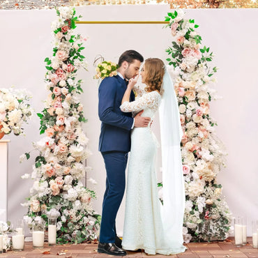 Wedding Arch Stand (6.5FT, 4.9FT) Metal Arch Backdrop Stand Square Arch Frame for Wedding Birthday Party Decoration