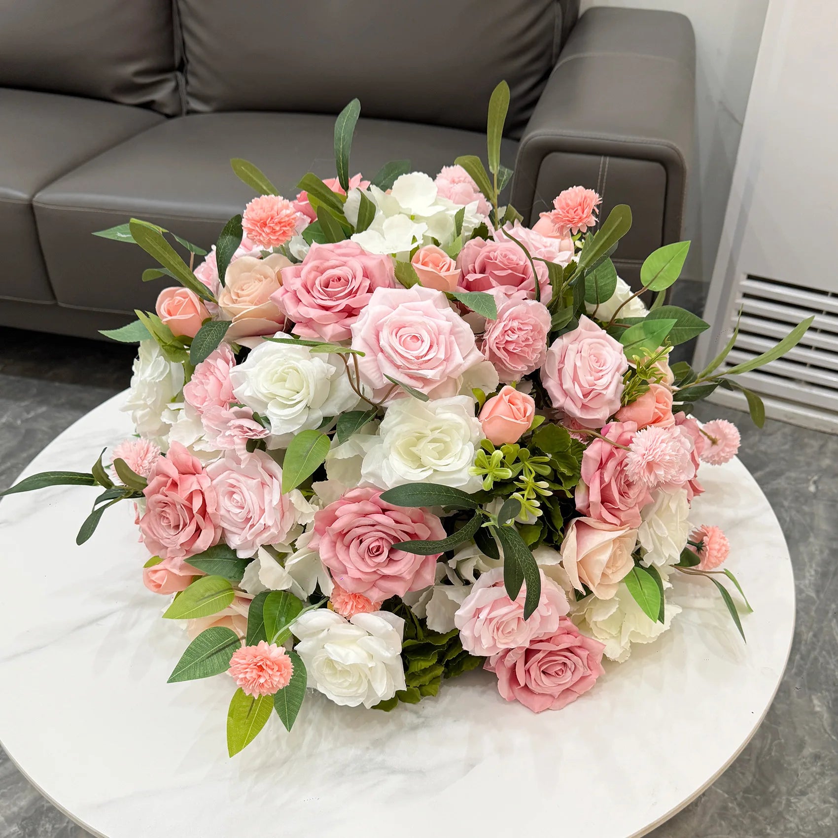 Luxury White Flower Ball Wedding Decoration Piece