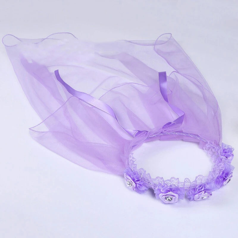 Girls Princess Bridal Veil Headband