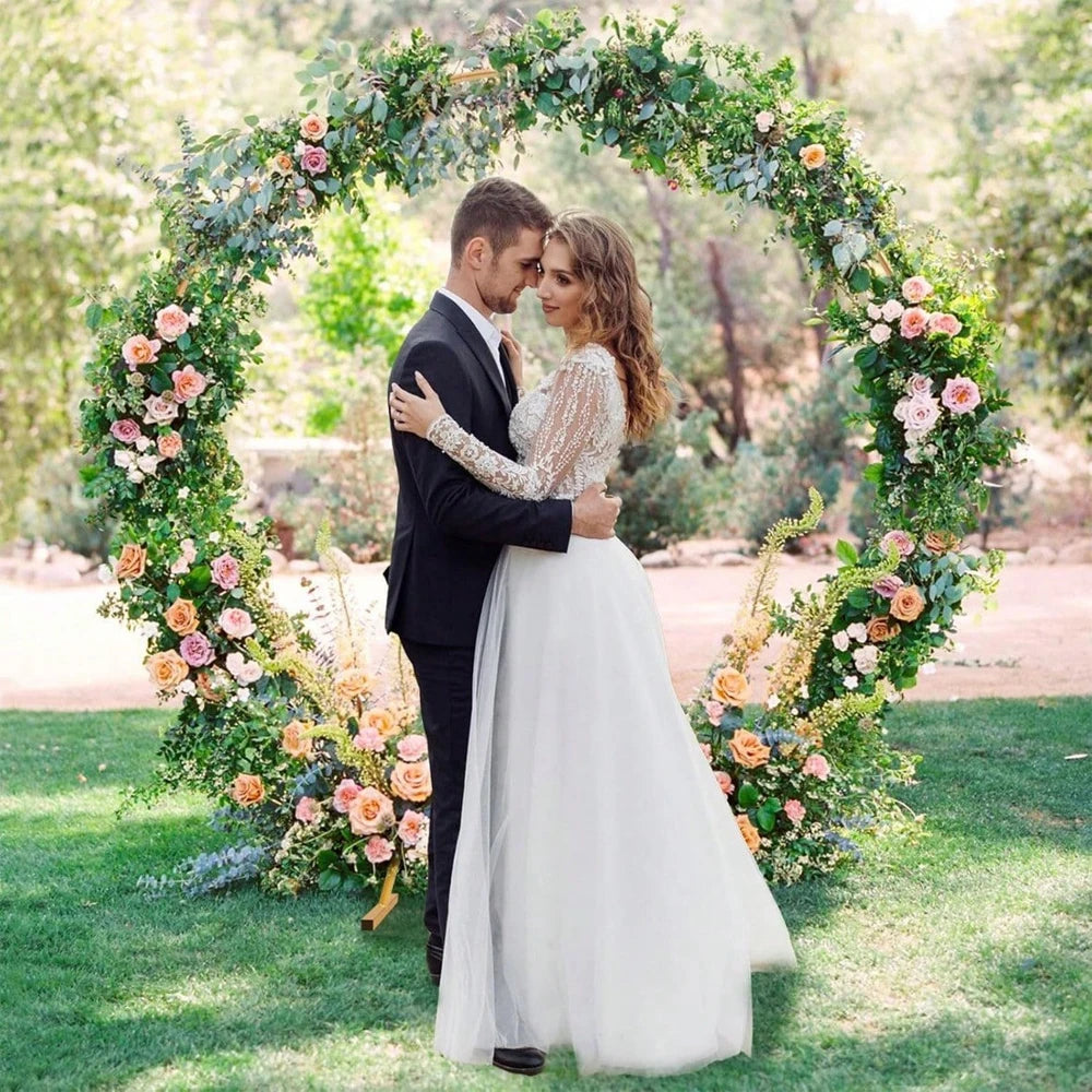 Wedding Iron Ring Arch Backdrop Decoration Stand