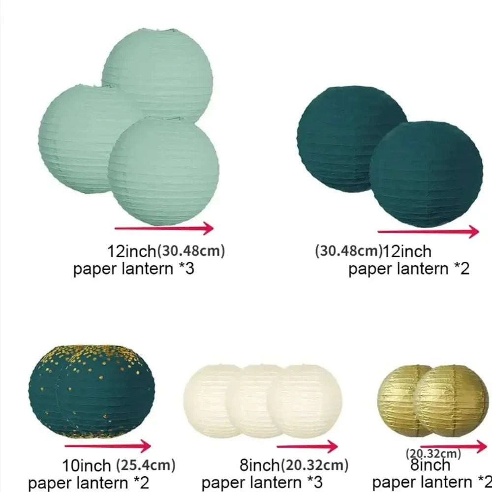 Sage Paper Lantern Wedding Decoration Background Retro Green Lantern S
