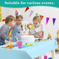 Plastic Table Cloth 54" x 72", Disposable Tablecloths Rectangle Table Cover, Plastic Table Cloths for Parties