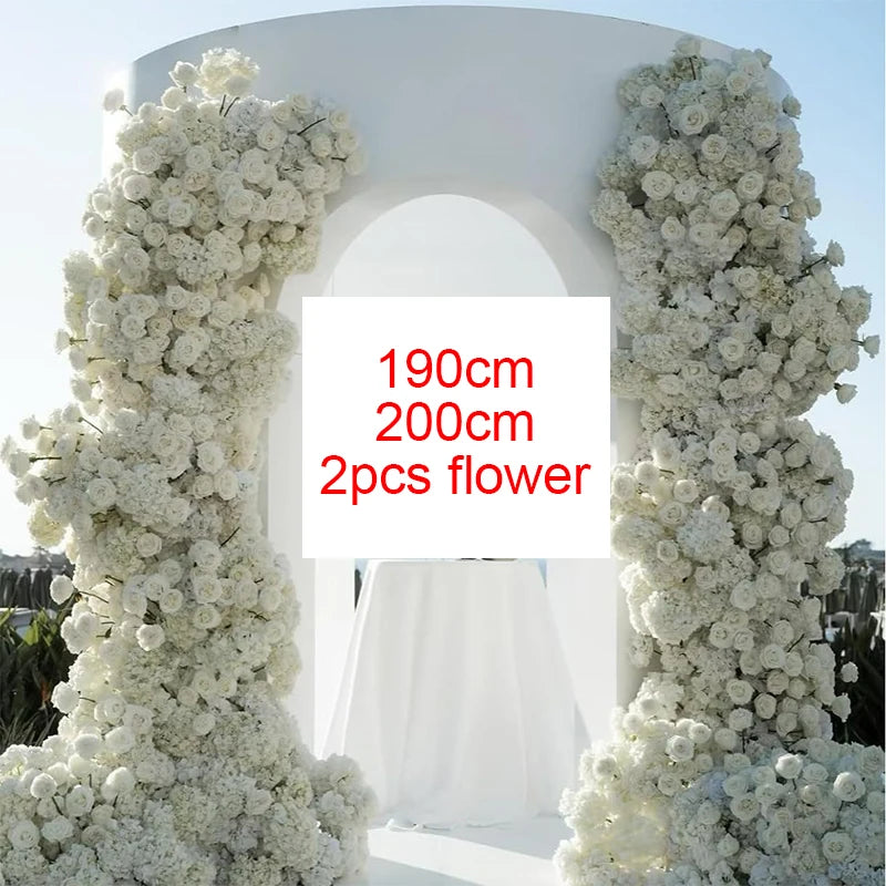 Rose Flower Row Wedding Table Runner Decoration