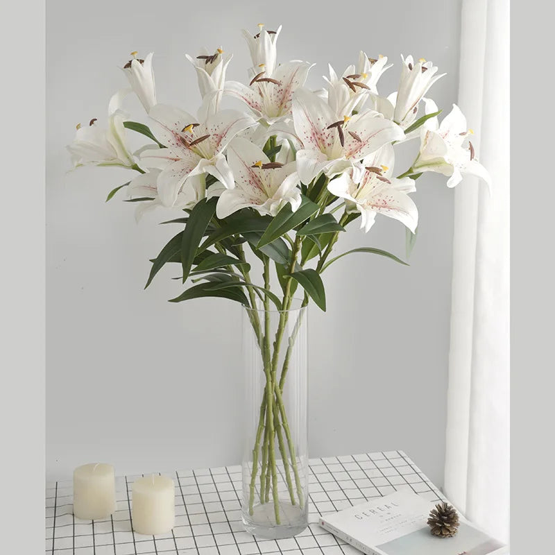 Real Touch Stargazer Lily Stem – Multiple Colors