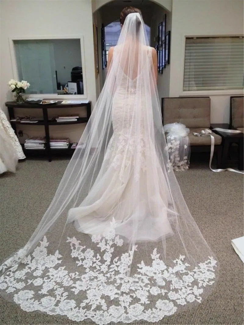 Cathedral Lace Edge Bridal Veil
