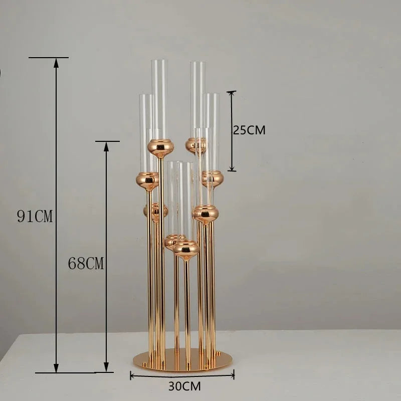 Modern Gold Candle Holder Set