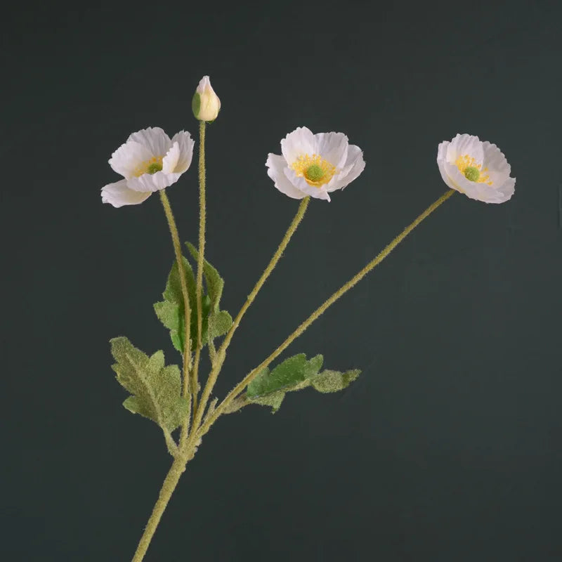 24in Velvet Poppy Artificial Flower