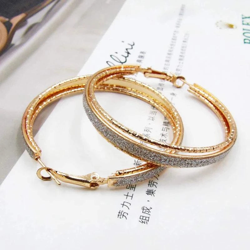 Big Hoop Earrings For Women Men Luxury Brincos Jewelry Gold Round Larg