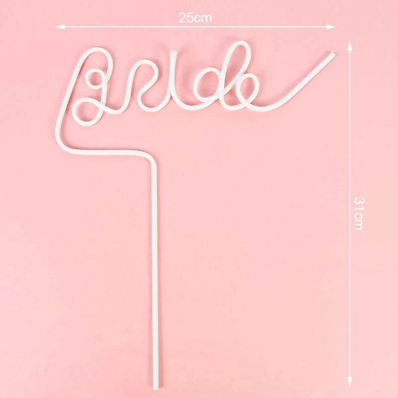 Bride To Be Straw Wedding Bridal Shower Decoration Favors Bachelorette