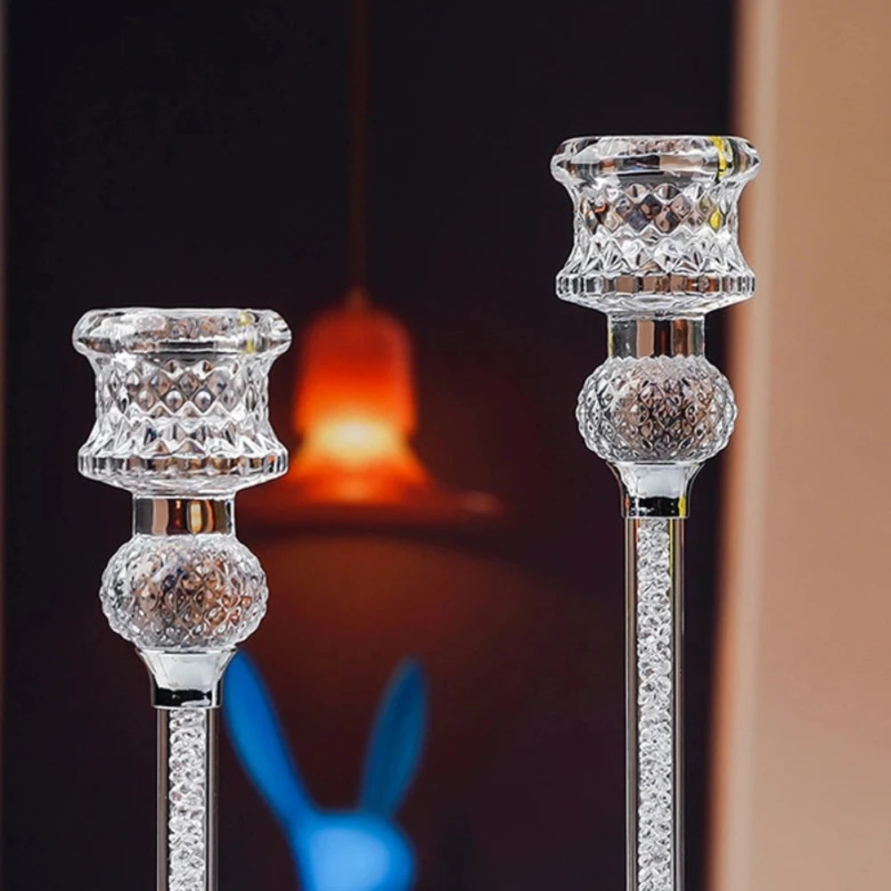 Crystal Candle Holder Set