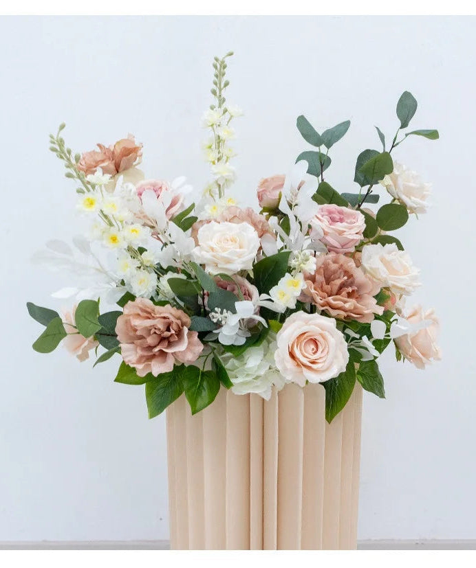 Romantic Blush Garden Wedding Floral Arrangements