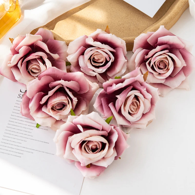 Silk Rose Heads