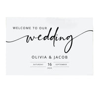 1pcs Engagement Welcome Sign Customized Scene Decoration Wedding Banquet Guidance Sign Wedding Joy Character Background Wall