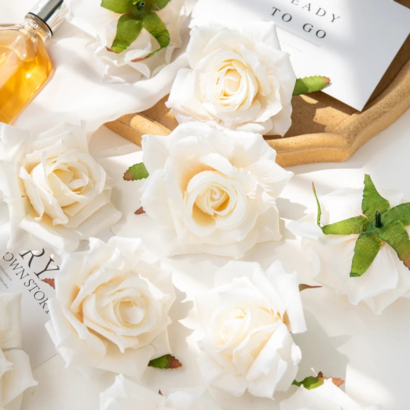 Silk Rose Heads
