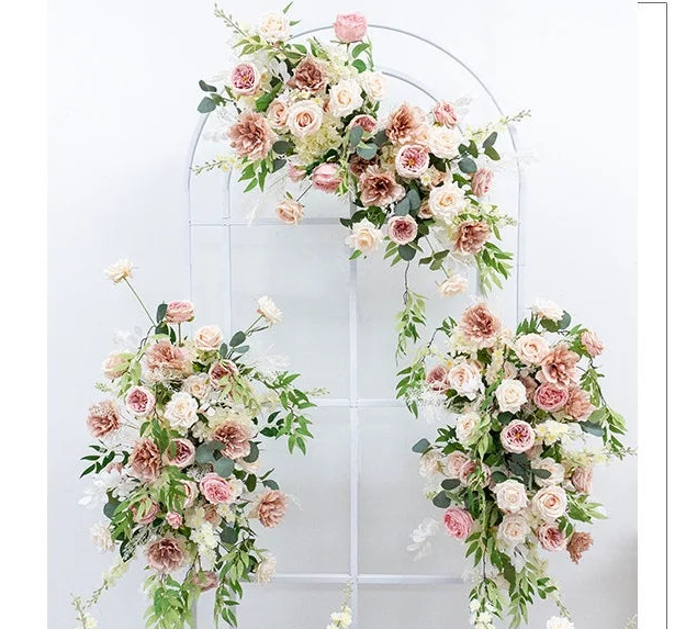 Romantic Blush Garden Wedding Floral Arrangements