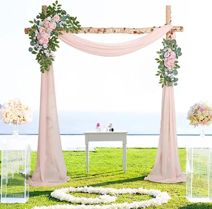 Sheer Chiffon Wedding Arch Draping Backdrop Fabric