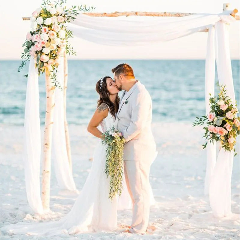 Sheer Chiffon Wedding Arch Draping Backdrop Fabric