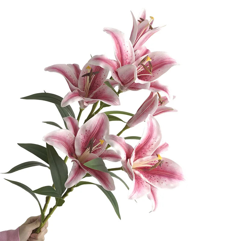 Real Touch Stargazer Lily Stem – Multiple Colors
