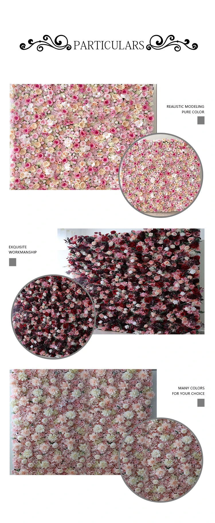 Luxury Rose Floral Wall Backdrop Event Decor