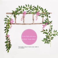 2M Artificial Wisteria Wedding White Arches Flowers Garland Wisteria Flower Flowers Home Garden Wedding Arch Floral Decor