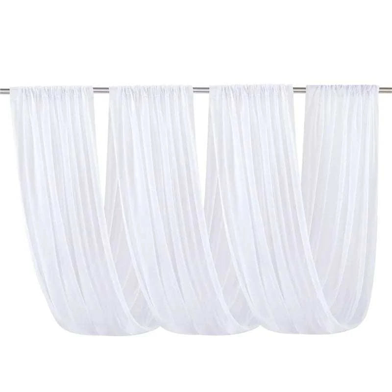 Wedding Arch Drape Roof Ceiling Decor Sheer Chiffon Tulle Curtain Drap