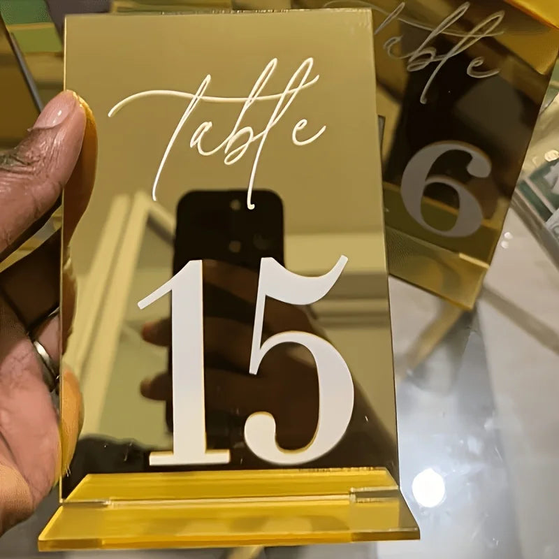 Gold Acrylic Table Numbers
