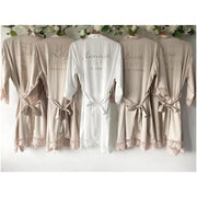 Personalized Vintage Style Robes for Wedding Party