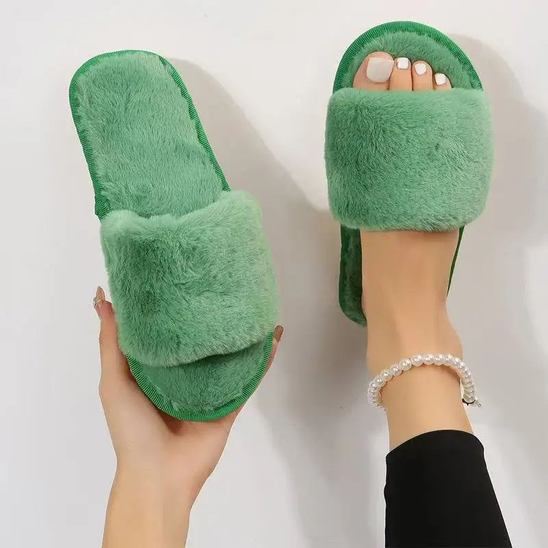 Personalized Fluffy Slippers For the Wedding Party