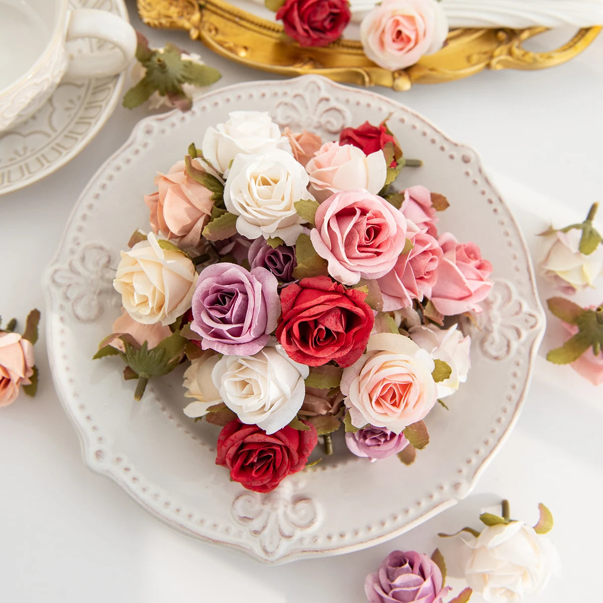 Mini Silk Rose Craft Flowers