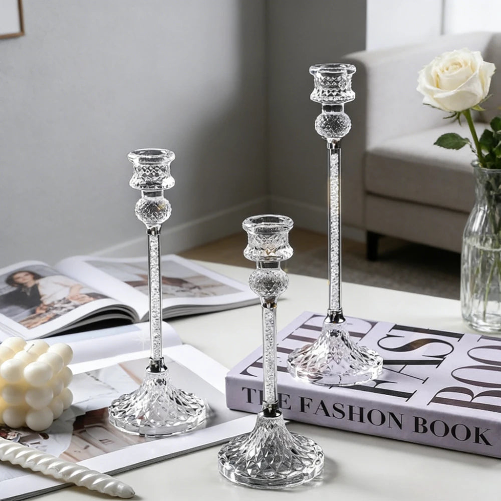 Crystal Candle Holder Set
