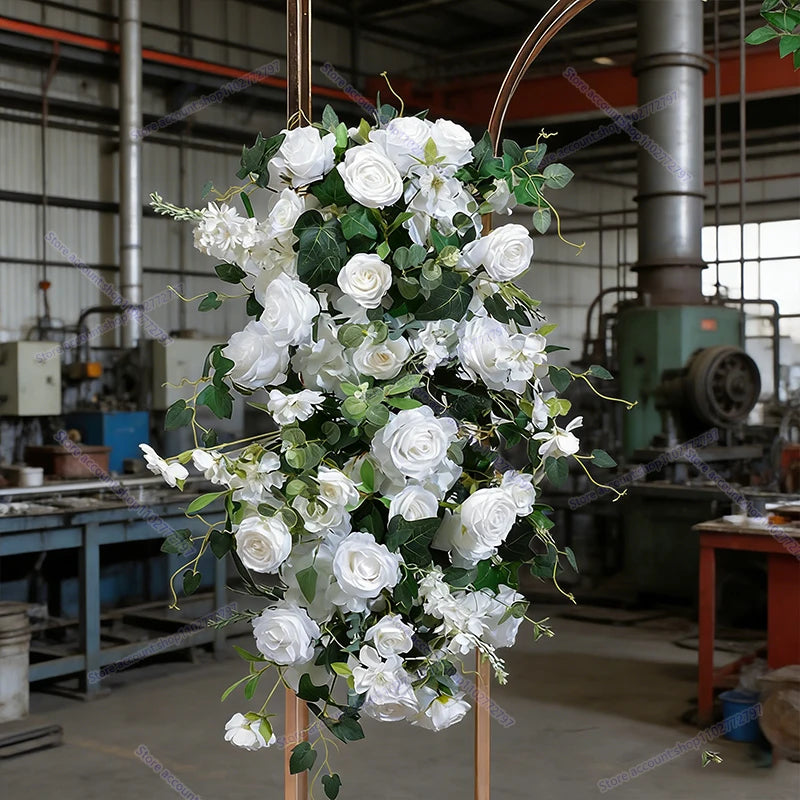 Forest Style Triangle Flower Row Wedding Decoration