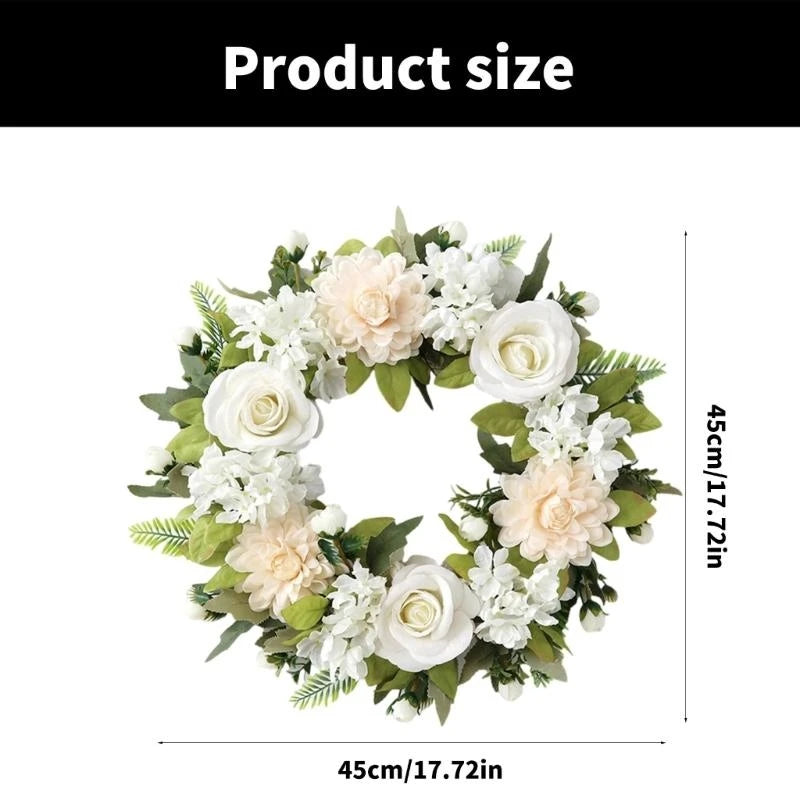 Handmade Silk Rose Door Wreath