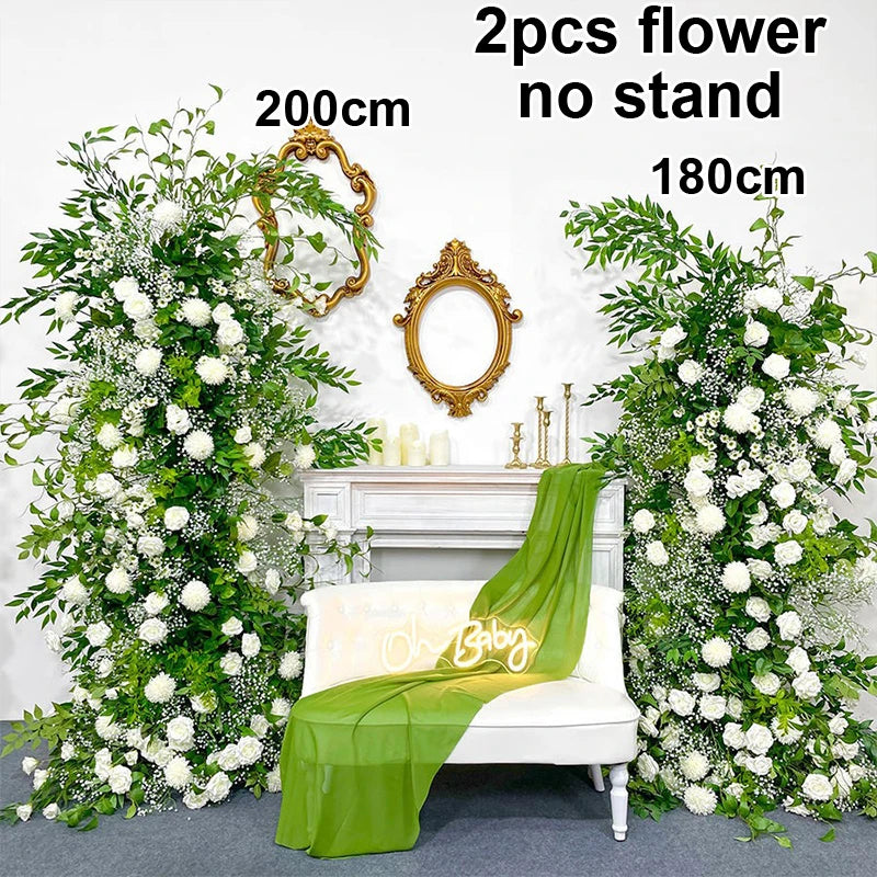 Rose Flower Row Wedding Table Runner Decoration
