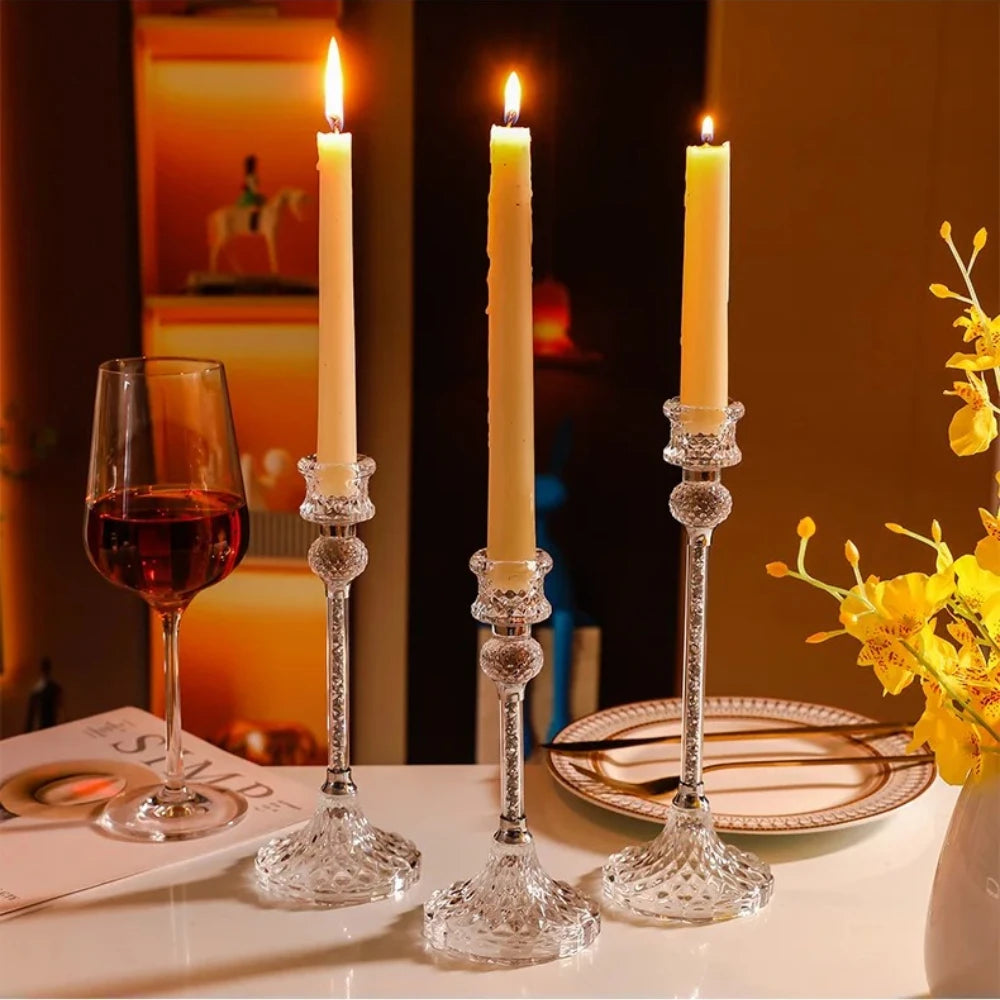 Crystal Candle Holder Set