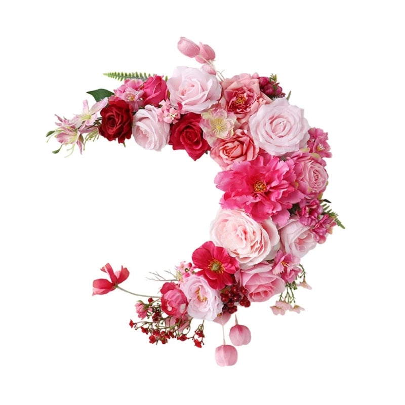Moon Floral Wall Hanging Wreath