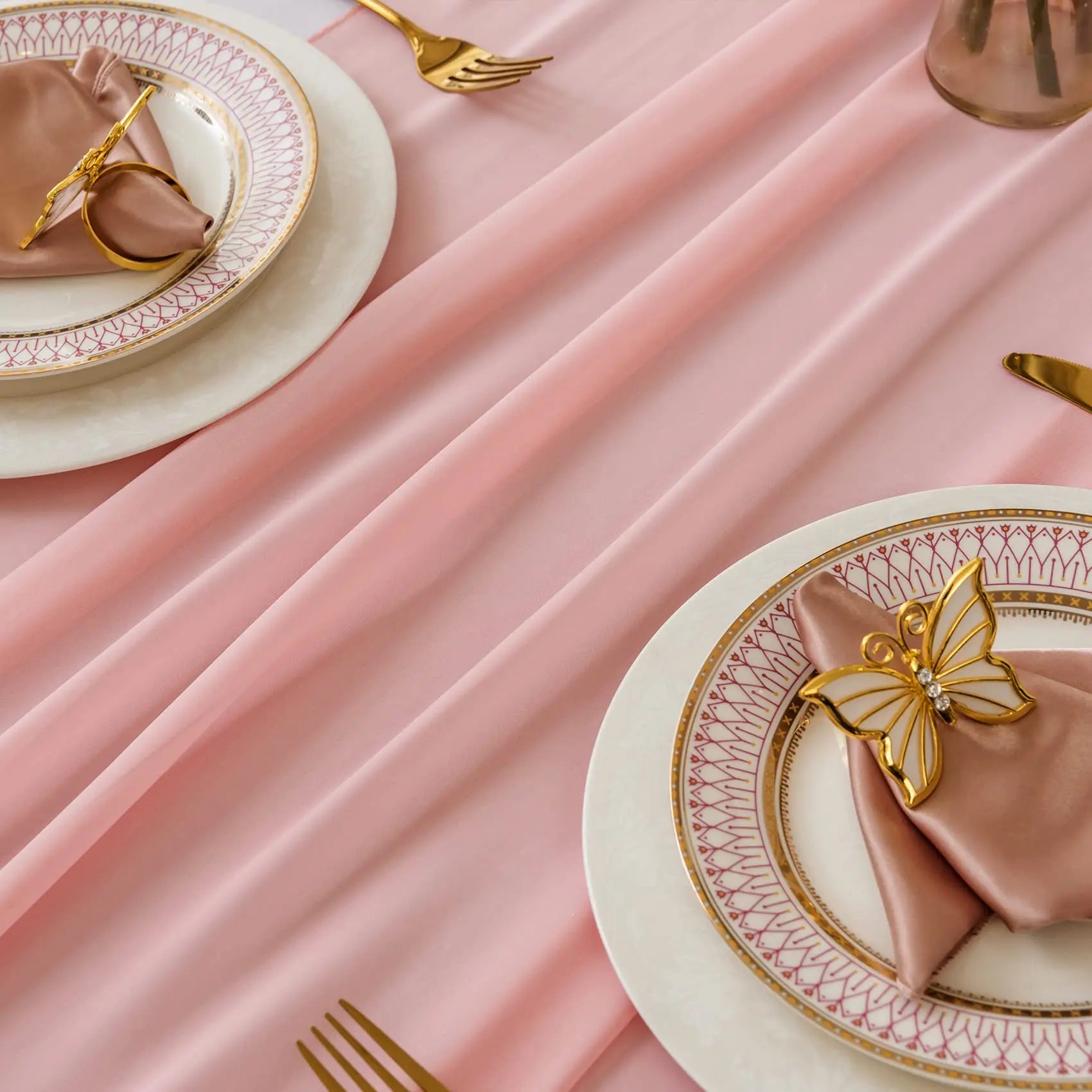 Soft Chiffon Table Runner Elegant Party Decor