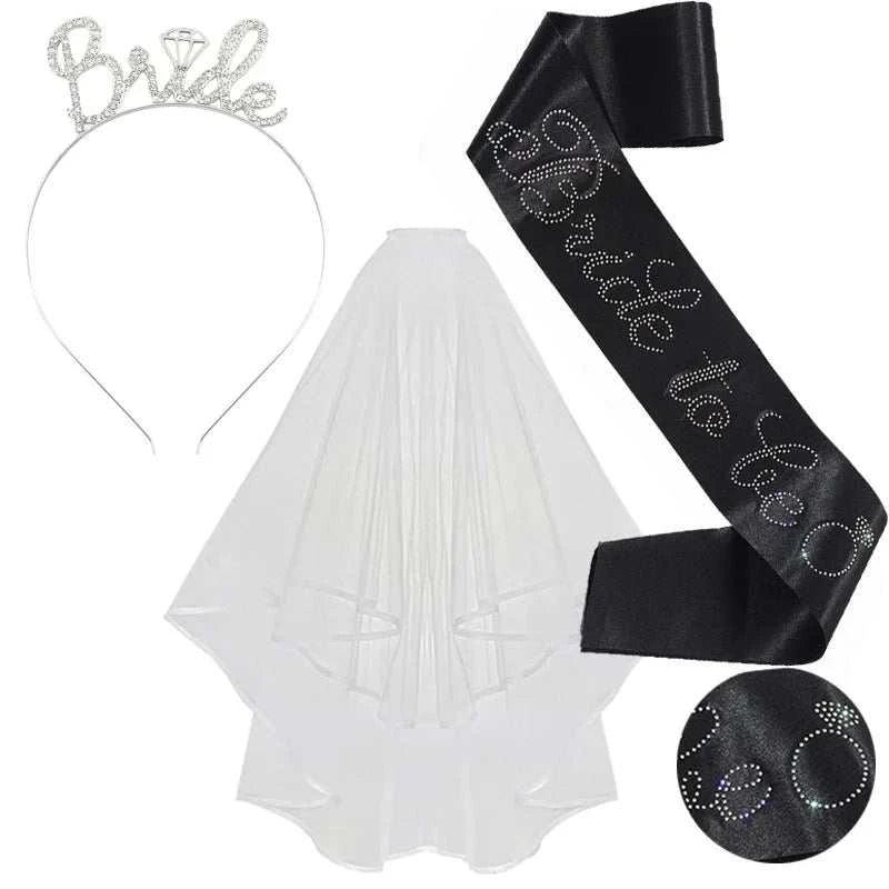 3pcs Wedding Engagement Party Bridal Shower Decorations Supplies Bride