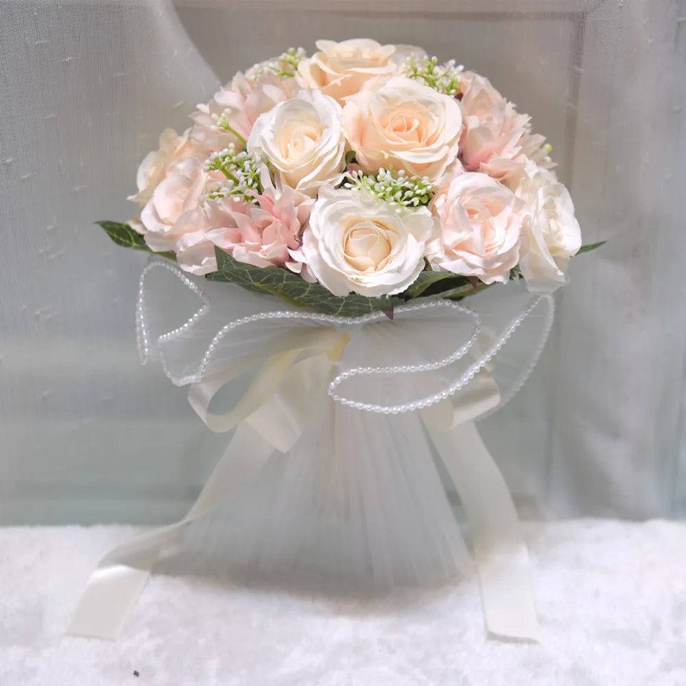 Rose Bouquet - Bridal Toss or Flower Girl Bouquet