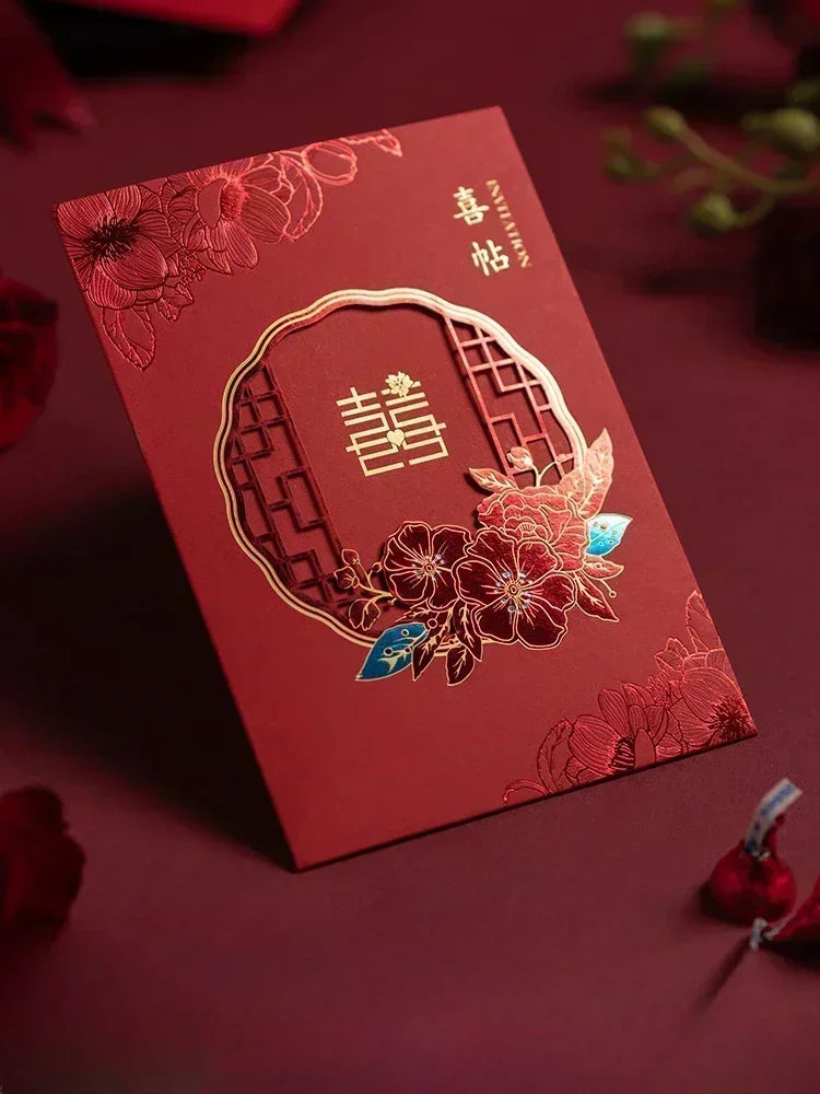 Chinese wedding invitation card, custom invitation card/invitation car
