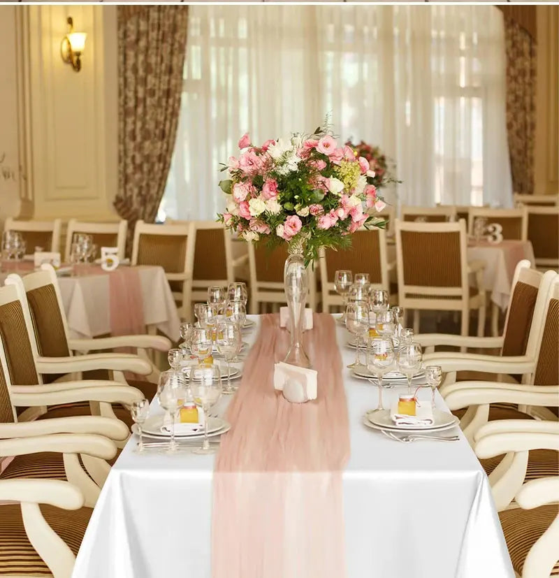 Elegant Satin Tablecloth Rectangle Wedding Table Cover
