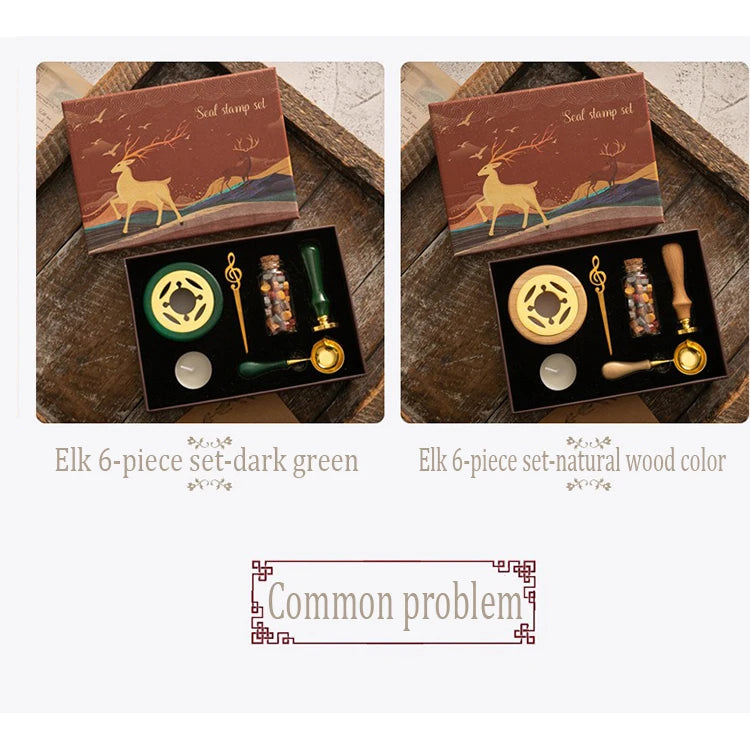 Vintage Wax Seal Stamp Kit With Sealing Wax